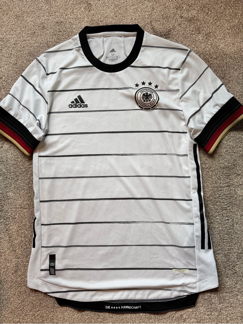 Mens Adidas Aero Ready Germany 2020 World Cup Soccer Jersey Medium Slim Fit